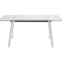 Biurka*KARE Design Biurko Officia 160x80 Cm Transparentne Blat Szklany
