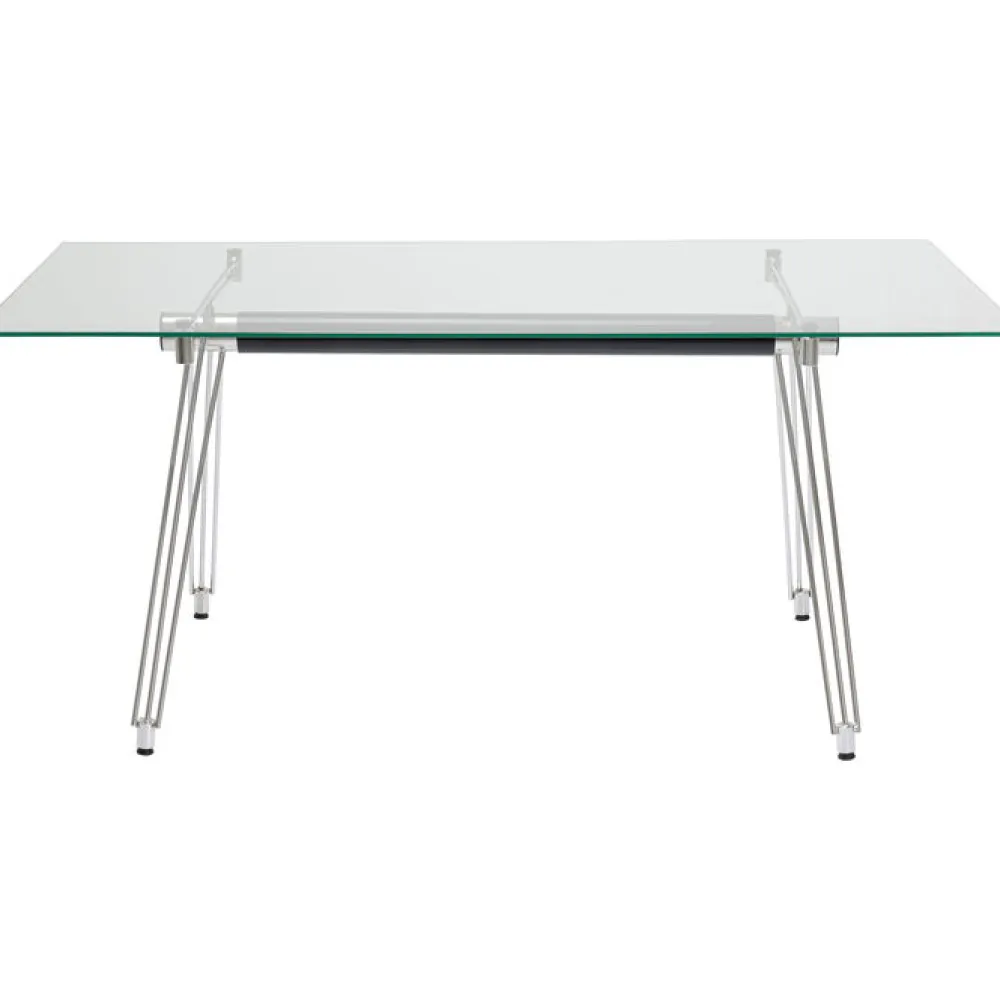 Biurka*KARE Design Biurko Officia 160x80 Cm Transparentne Blat Szklany