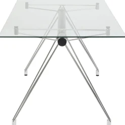 Biurka*KARE Design Biurko Officia 160x80 Cm Transparentne Blat Szklany