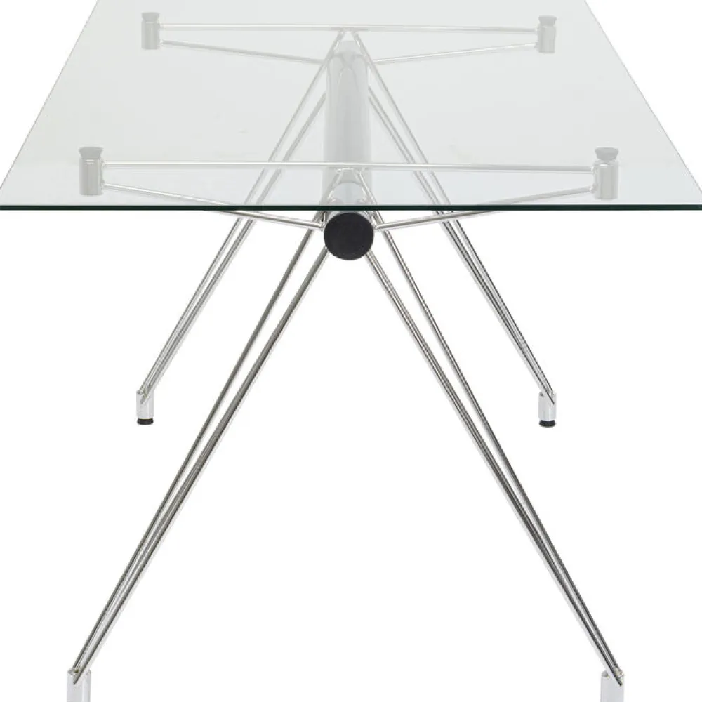 Biurka*KARE Design Biurko Officia 160x80 Cm Transparentne Blat Szklany