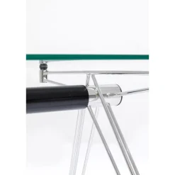 Biurka*KARE Design Biurko Officia 160x80 Cm Transparentne Blat Szklany