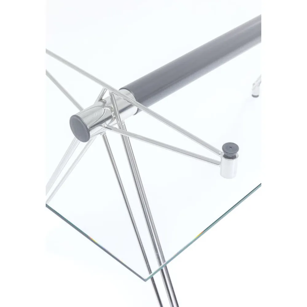 Biurka*KARE Design Biurko Officia 160x80 Cm Transparentne Blat Szklany