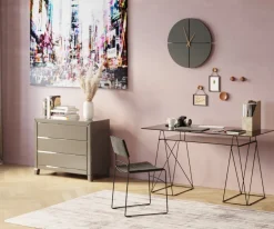 Biurka*KARE Design Biurko Polar 136x65 Cm Czarne - Szkło Hartowane 8 Mm
