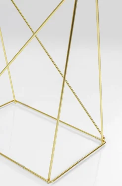Biurka*KARE Design Biurko Polar 135x65 Cm Szkło Hartowane - Nogi Złote