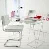 Biurka*KARE Design Biurko Polar 135x65 Cm Transparentne Blat 8 Mm