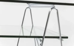 Biurka*KARE Design Biurko Polar 135x65 Cm Transparentne Blat 8 Mm