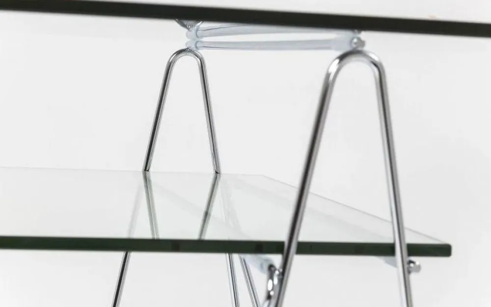 Biurka*KARE Design Biurko Polar 135x65 Cm Transparentne Blat 8 Mm