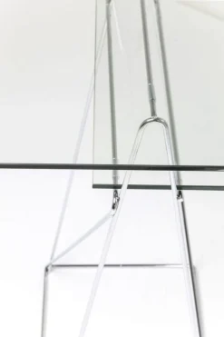 Biurka*KARE Design Biurko Polar 135x65 Cm Transparentne Blat 8 Mm
