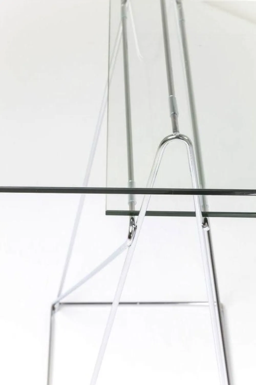 Biurka*KARE Design Biurko Polar 135x65 Cm Transparentne Blat 8 Mm