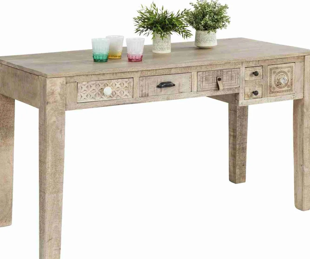 Biurka*KARE Design Biurko Puro 135x60 Cm Naturalne
