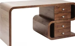 Biurka*KARE Design Biurko Soft Snake 150x70 Cm Orzechowe