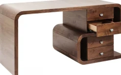 Biurka*KARE Design Biurko Soft Snake 150x70 Cm Orzechowe