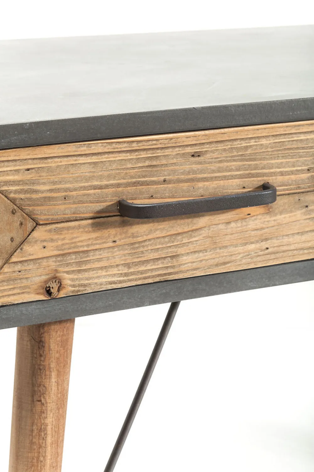 Biurka*KARE Design Biurko X Factory 120x60 Cm Szaro-drewniane