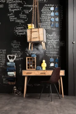 Biurka*KARE Design Biurko X Factory 120x60 Cm Szaro-drewniane