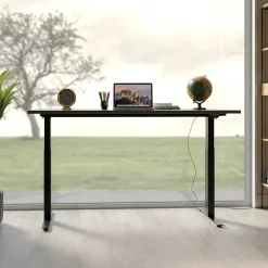 Biurka*KARE Design Biurko Z Elek. Regulacją Wysokości Smart 140x60 Cm Czarne