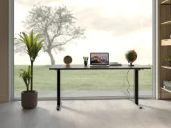 Biurka*KARE Design Biurko Z Elek. Regulacją Wysokości Smart 140x60 Cm Czarne