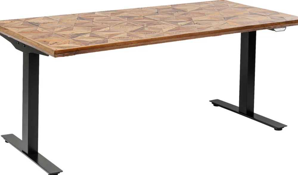 Biurka*KARE Design Biurko Z Elek. Regulacją Wysokości Stars 180x90 Cm - Drewno Recyklingowane