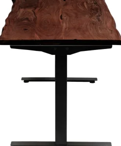 Biurka*KARE Design Biurko Z Elek. Regulacją Wysokości Harmony 180x90 Cm Akacja Brązowe - Nogi Czarne