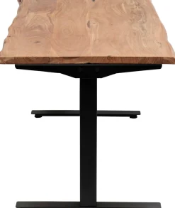 Biurka*KARE Design Biurko Z Elek. Regulacją Wysokości Harmony 180x90 Cm Akacja - Nogi Czarne