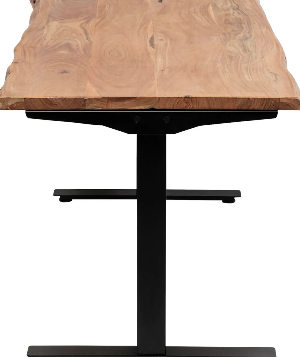 Biurka*KARE Design Biurko Z Elek. Regulacją Wysokości Harmony 180x90 Cm Akacja - Nogi Czarne