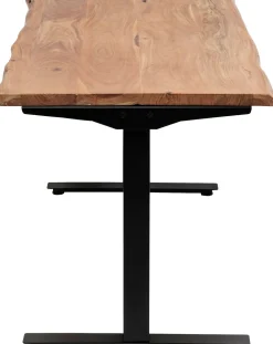 Biurka*KARE Design Biurko Z Elek. Regulacją Wysokości Harmony 200x100 Cm Akacja - Nogi Czarne