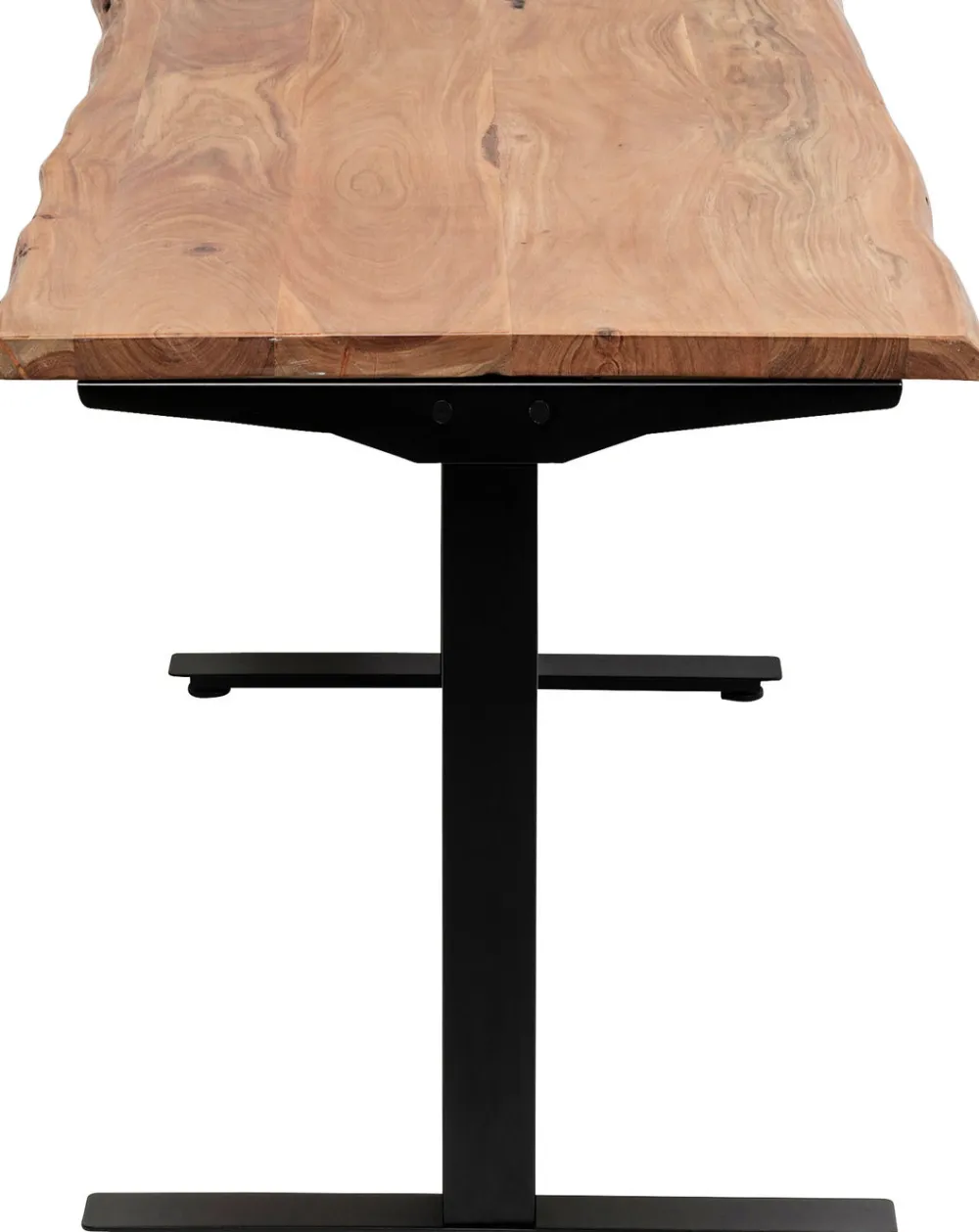 Biurka*KARE Design Biurko Z Elek. Regulacją Wysokości Harmony 200x100 Cm Akacja - Nogi Czarne