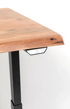 Biurka*KARE Design Biurko Z Elek. Regulacją Wysokości Harmony 200x100 Cm Akacja - Nogi Czarne