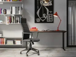Biurka*KARE Design Biurko Z Elek. Regulacją Wysokości Harmony 200x100 Cm Akacja Brązowe - Nogi Czarne