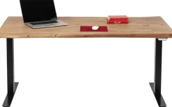 Biurka*KARE Design Biurko Z Elek. Regulacją Wysokości Harmony 160x80 Cm Akacja - Nogi Czarne