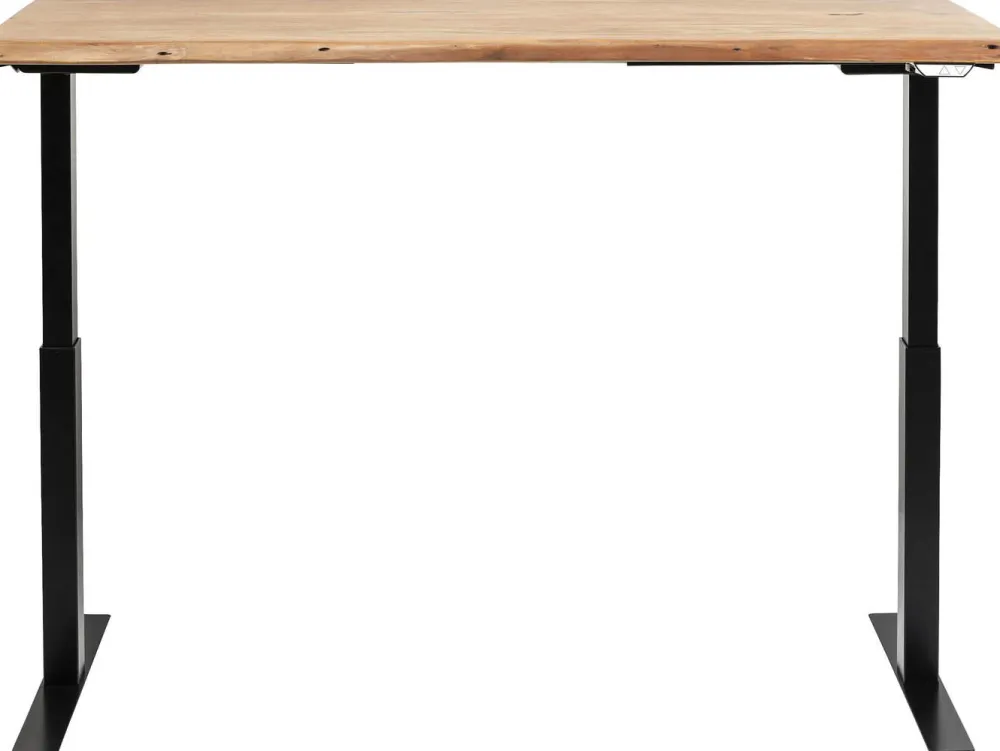 Biurka*KARE Design Biurko Z Elek. Regulacją Wysokości Harmony 160x80 Cm Akacja - Nogi Czarne