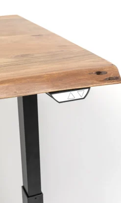 Biurka*KARE Design Biurko Z Elek. Regulacją Wysokości Harmony 160x80 Cm Akacja - Nogi Czarne