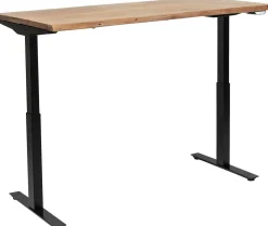 Biurka*KARE Design Biurko Z Elek. Regulacją Wysokości Harmony 160x80 Cm Akacja - Nogi Czarne
