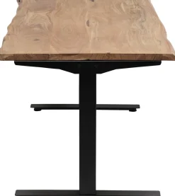 Biurka*KARE Design Biurko Z Elek. Regulacją Wysokości Harmony 160x80 Cm Akacja - Nogi Czarne