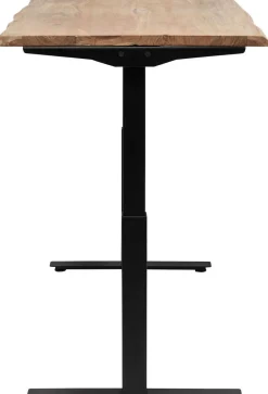 Biurka*KARE Design Biurko Z Elek. Regulacją Wysokości Harmony 160x80 Cm Akacja - Nogi Czarne