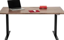 Biurka*KARE Design Biurko Z Elek. Regulacją Wysokości Symphony 160x80 Cm Brązowe - Nogi Czarne