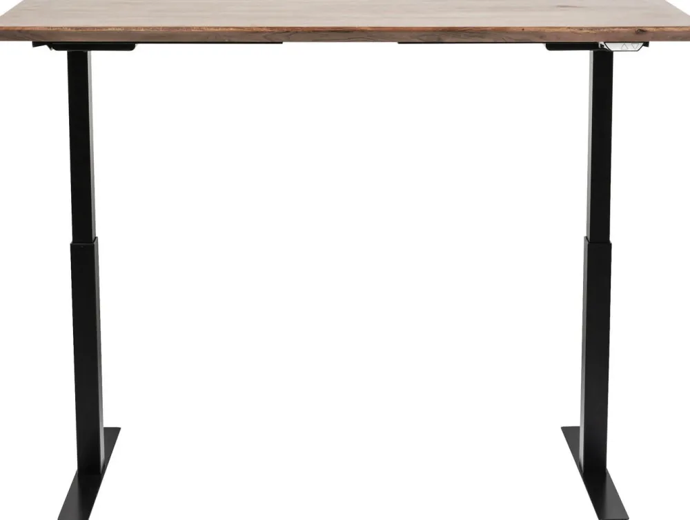 Biurka*KARE Design Biurko Z Elek. Regulacją Wysokości Symphony 160x80 Cm Brązowe - Nogi Czarne