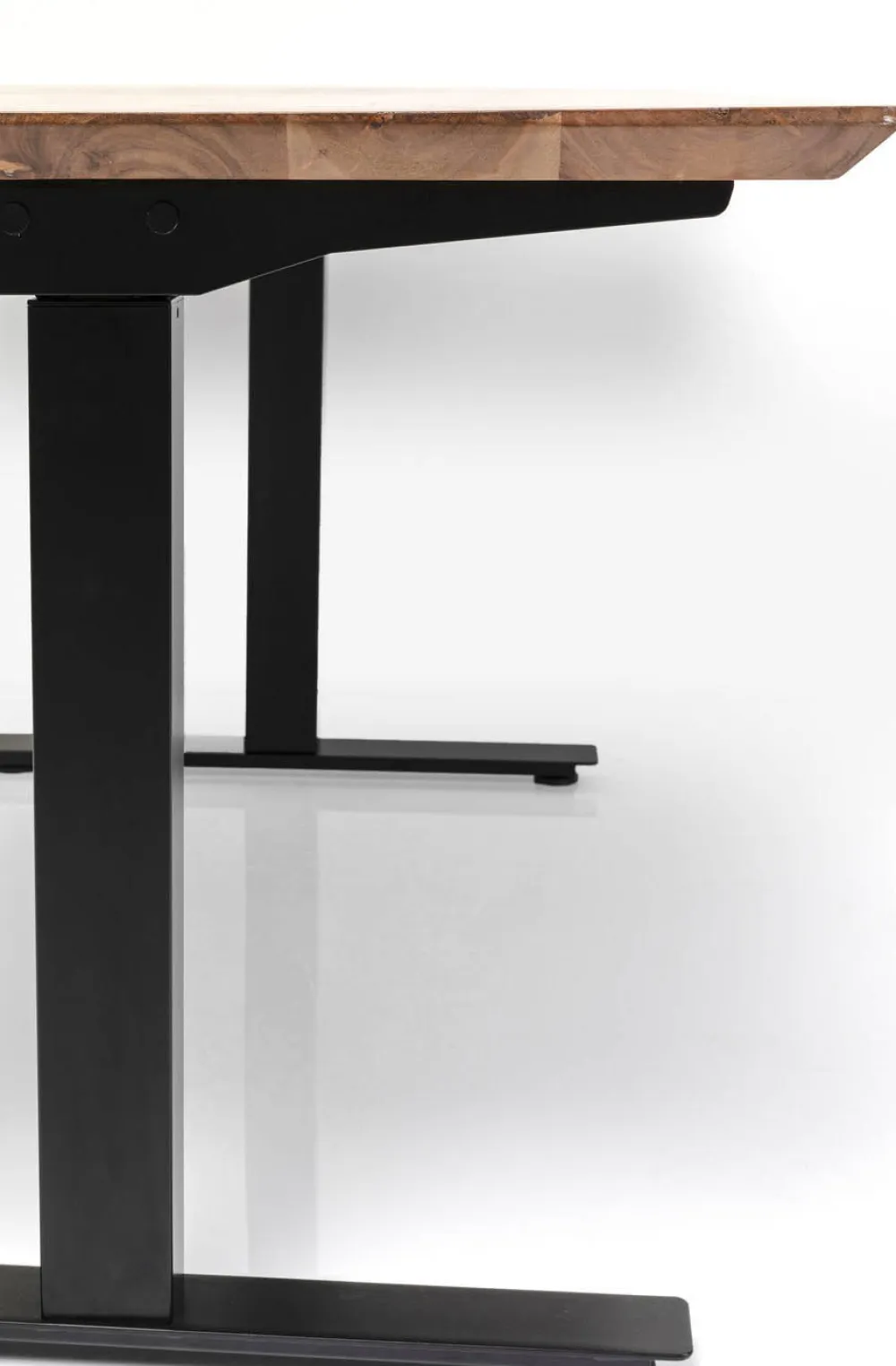 Biurka*KARE Design Biurko Z Elek. Regulacją Wysokości Symphony 160x80 Cm Brązowe - Nogi Czarne