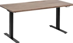 Biurka*KARE Design Biurko Z Elek. Regulacją Wysokości Symphony 160x80 Cm Brązowe - Nogi Czarne
