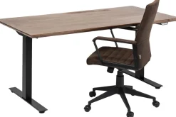 Biurka*KARE Design Biurko Z Elek. Regulacją Wysokości Symphony 160x80 Cm Brązowe - Nogi Czarne
