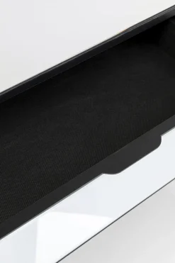 Biurka*KARE Design Biurko Z Szufladami Lustrzane Nogi Czarne 120x50 Cm