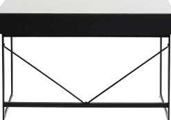 Biurka*KARE Design Biurko Z Szufladami Lustrzane Nogi Czarne 120x50 Cm