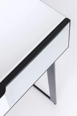 Biurka*KARE Design Biurko Z Szufladami Lustrzane Nogi Czarne 120x50 Cm