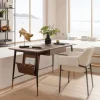 Biurka*KARE Design Biurko Z Szufladą Brązowe MDF 153x71 Cm Skóra Naturalna