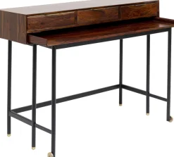 Biurka*KARE Design Biurko Z Wysuwanym Blatem Ravello 120x83 Cm Mango Brązowe