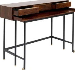 Biurka*KARE Design Biurko Z Wysuwanym Blatem Ravello 120x83 Cm Mango Brązowe