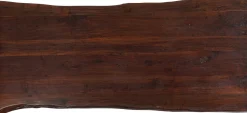 Stoły*KARE Design Blat Akacjowy Ciemnobrązowy Prostokątny Asymetryczny 200x100 Cm
