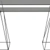 Stoły*KARE Design Blat I Półka Do Biurka Polar - Szkło Hartowane 8 Mm Przydymione