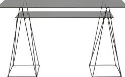 Stoły*KARE Design Blat I Półka Do Biurka Polar - Szkło Hartowane 8 Mm Przydymione