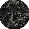 Stoły*KARE Design Blat Okrągły MDF Laminowany Wzór Czarny Marmur Ø110 Cm