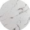 Stoły*KARE Design Blat Okrągły MDF Laminowany Wzór Biały Marmur Ø80 Cm